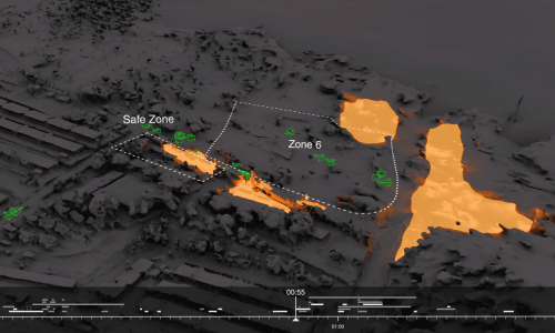 Digital Reconstruction of Fire in Moria Refugee Camp fotoğrafı